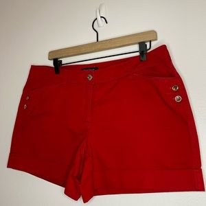 White House Black Market red shorts, size 14